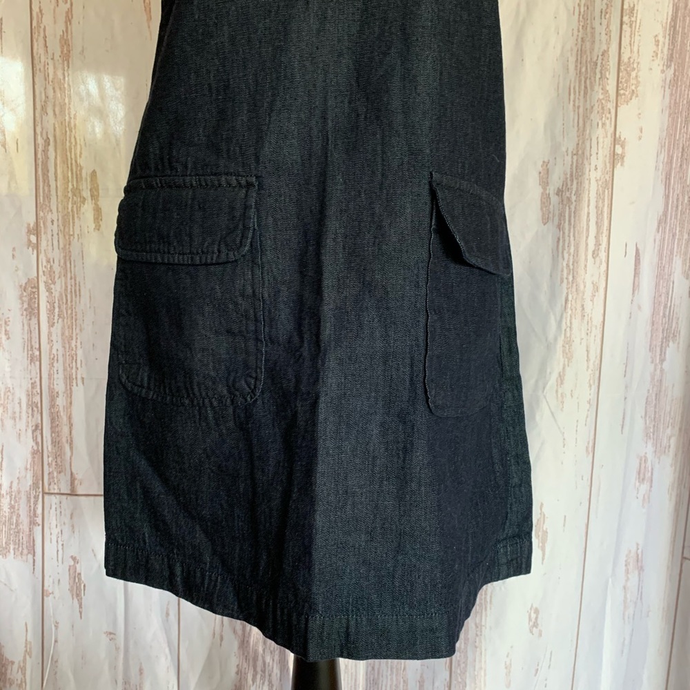 Zara Basic Chambray Short Sleeve Shift Dress Xs - image 7